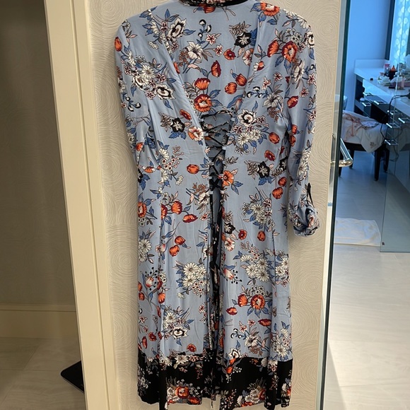 Anthropologie Maeve Blue Floral dress US size 6 - Picture 3 of 4